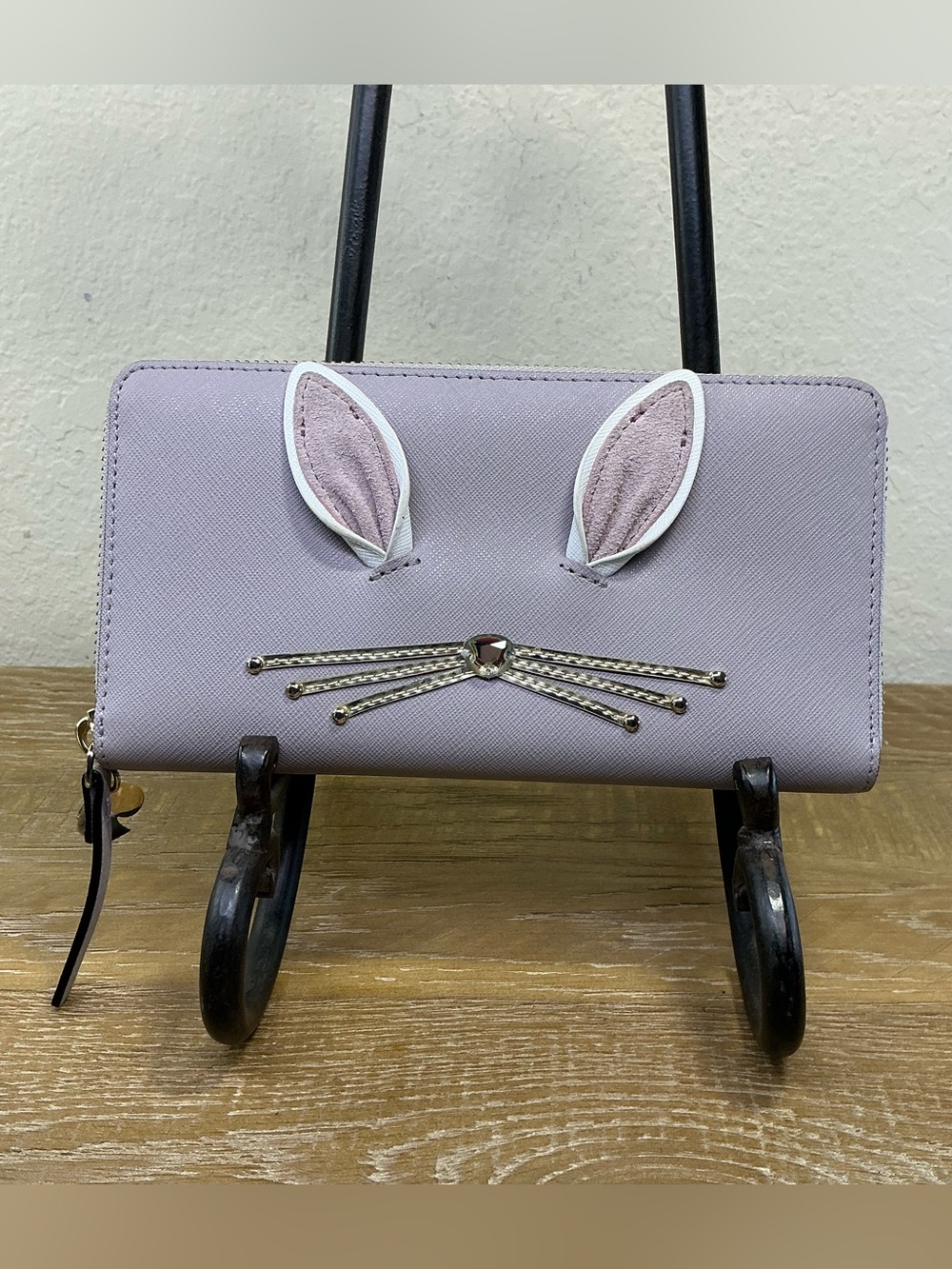 kate spade Hop To It Rabbit Neda Zip Around Wallet in Nouveaux Neutral (Lilac)